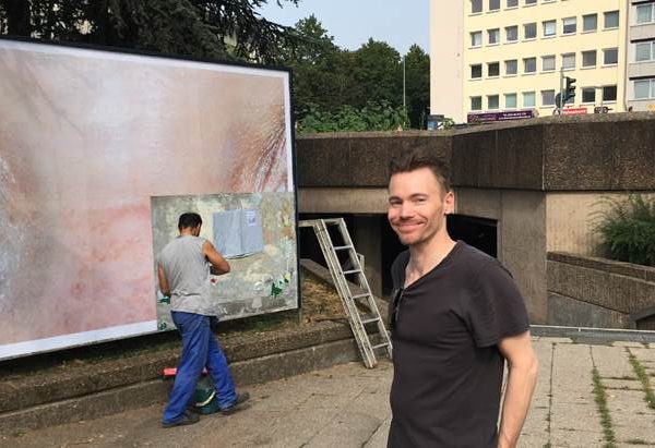 Kunst auf Plakatwand, Ebertplatz, Juli 2018, Foto Nadine Müseler