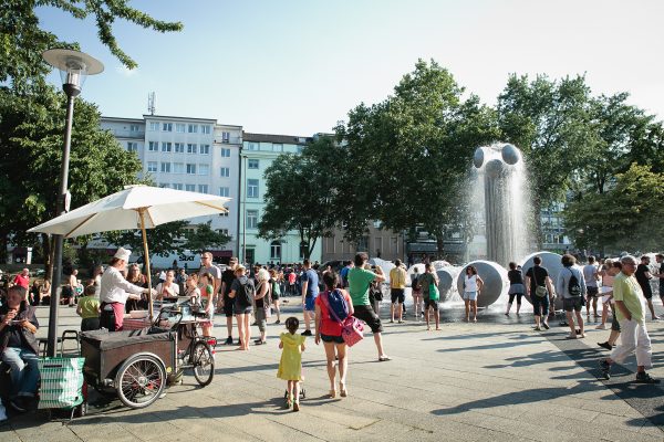 Brunneneröffnung, Ebertplatz, Juli 2018, Foto: Astrid Piethan