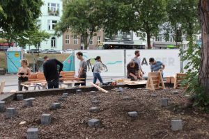 Selbstbauprojekt RWTH Aachen, Ebertplatz, Juli 2018, Foto: Helle Habenicht