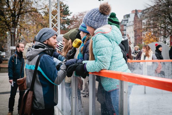 Eisbahneröffnung Ebertplatz, November 2018, Foto: Astrid Piethan